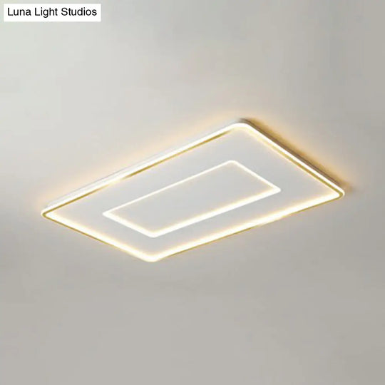 Ultra Thin Acrylic Flush Mount Ceiling Light - Simplicity White Led Lamp For Bedroom / 35.5 Third