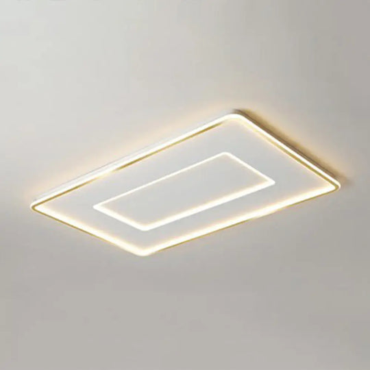 Ultra Thin Acrylic Flush Mount Ceiling Light - Simplicity White Led Lamp For Bedroom / 43’