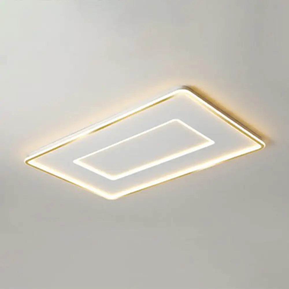 Ultra Thin Acrylic Flush Mount Ceiling Light - Simplicity White Led Lamp For Bedroom / 43’ Third