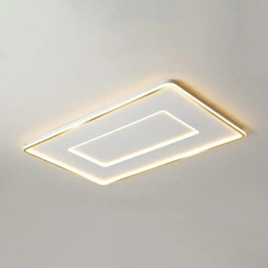 Ultra Thin Acrylic Flush Mount Ceiling Light - Simplicity White Led Lamp For Bedroom / 43’ Third