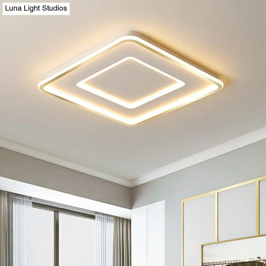 Ultra Thin Acrylic Flush Mount Ceiling Light - Simplicity White Led Lamp For Bedroom