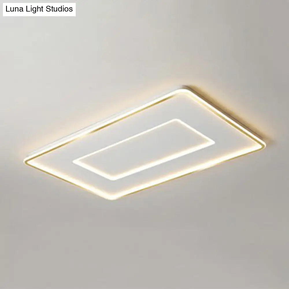 Ultra Thin Acrylic Flush Mount Ceiling Light - Simplicity White Led Lamp For Bedroom / 43