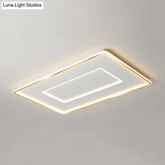 Ultra Thin Acrylic Flush Mount Ceiling Light - Simplicity White Led Lamp For Bedroom / 43