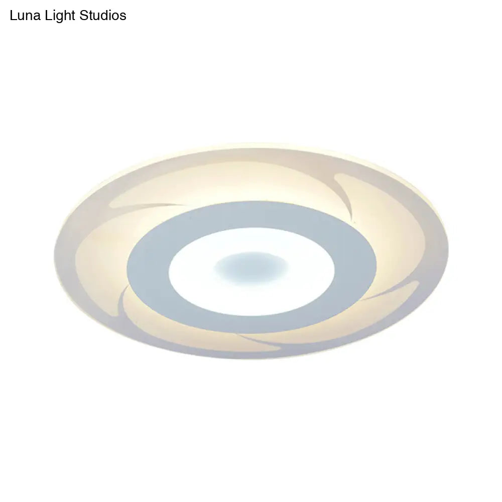 Ultra Thin Acrylic Flush Mount Led Ceiling Light - Modern Warm/White Multiple Sizes Available