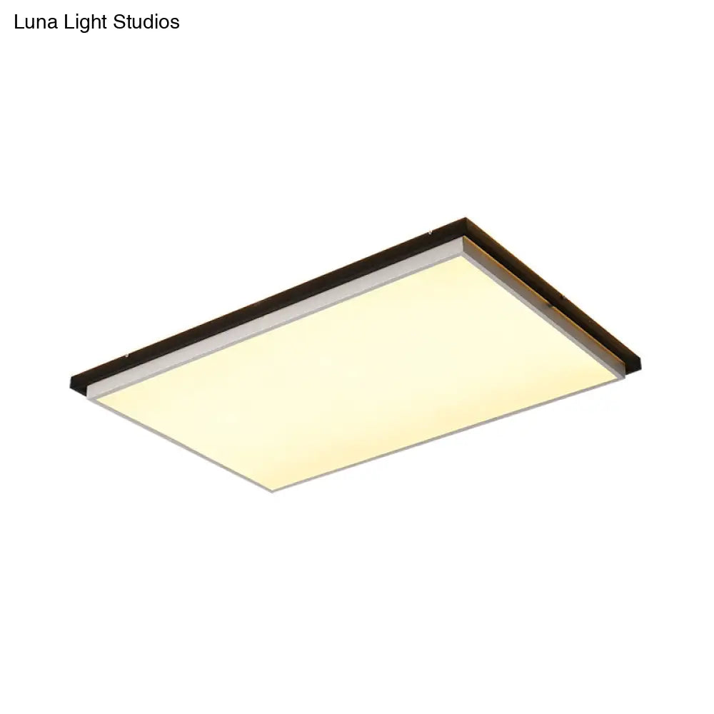 Ultra Thin Acrylic Led Flush Light - Wide Bedroom Ceiling Fixture In Warm/White (18/21.5/35.5)