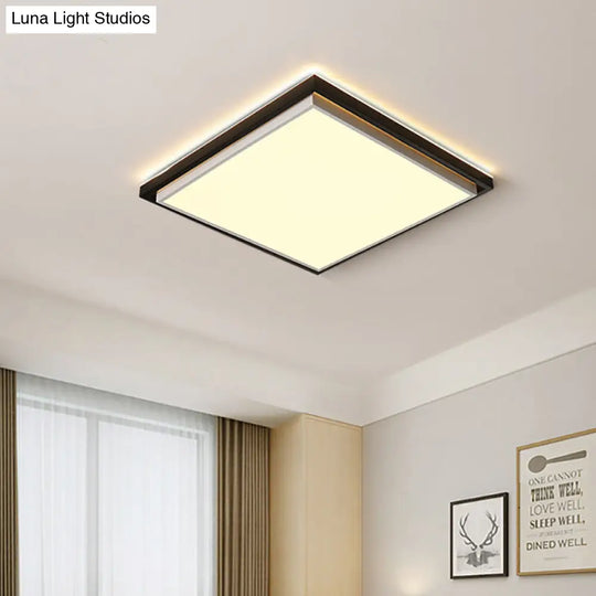 Ultra Thin Acrylic Led Flush Light - Wide Bedroom Ceiling Fixture In Warm/White (18/21.5/35.5)