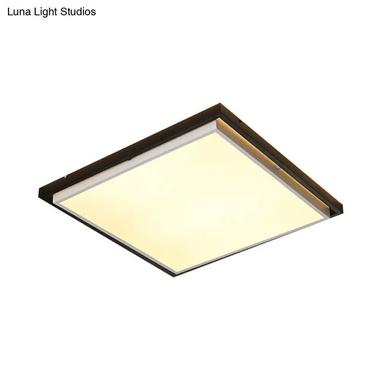 Ultra Thin Acrylic Led Flush Light - Wide Bedroom Ceiling Fixture In Warm/White (18/21.5/35.5)