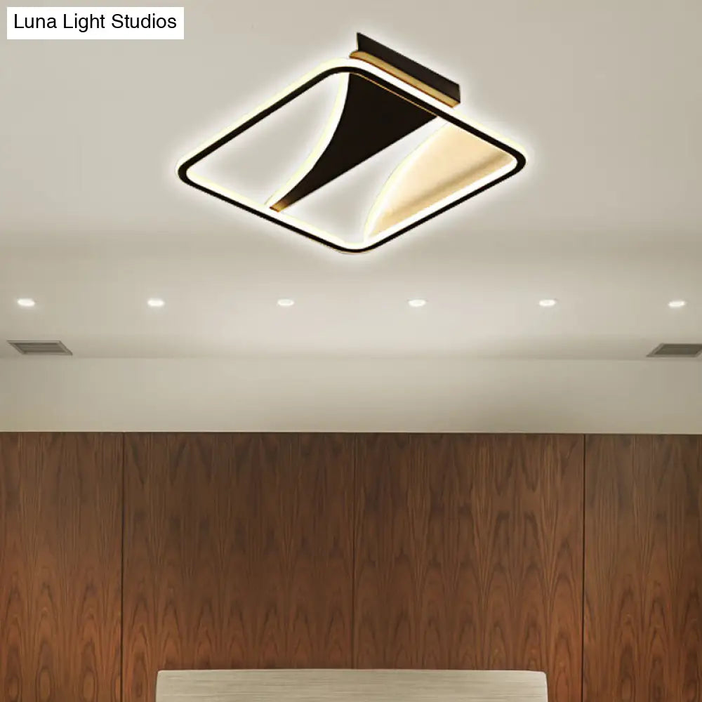 Ultra Thin Flush Metallic Led Ceiling Light - Warm/White Various Sizes Available White / 16