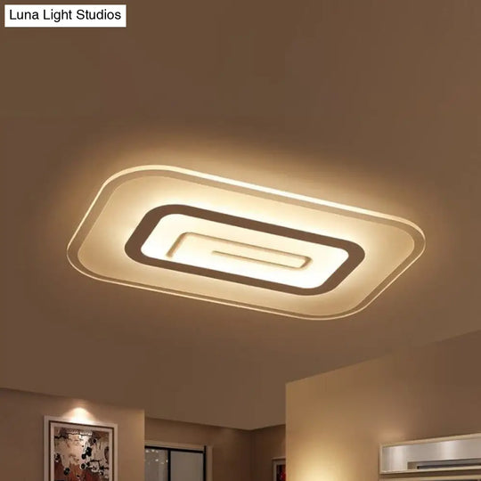 Ultra Thin Flush Mount Led Ceiling Light Available In Warm/White - 23.5/35.5 W