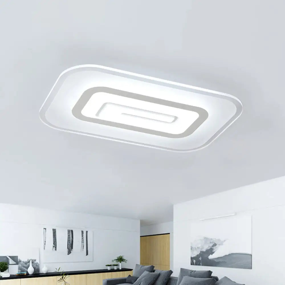 Ultra Thin Flush Mount Led Ceiling Light Available In Warm/White - 23.5’/35.5’ W White / 23.5’