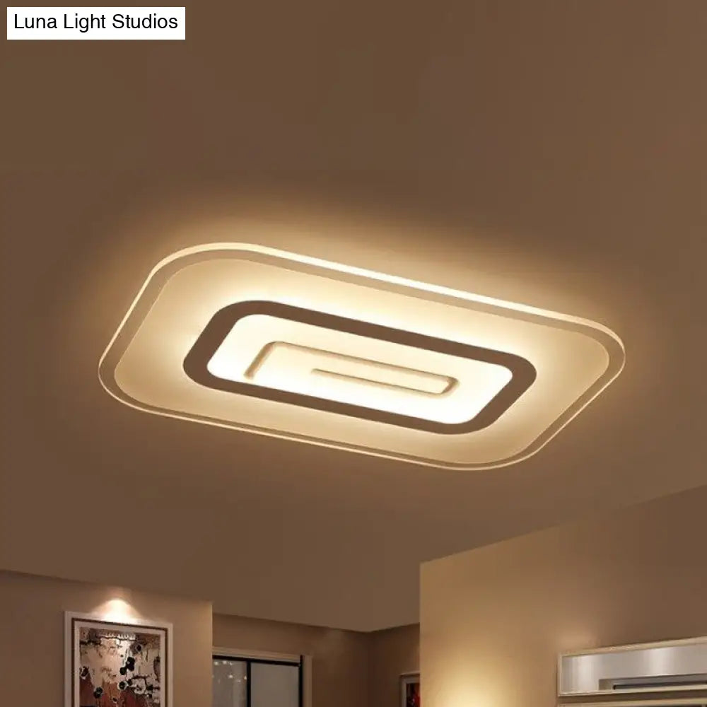 Ultra Thin Flush Mount Led Ceiling Light Available In Warm/White - 23.5’/35.5’ W