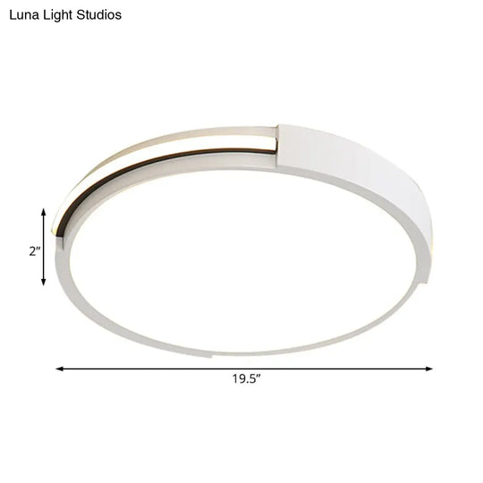 Ultra Thin Led Bedroom Ceiling Light In Warm/White 16/19.5 Diameter - Sleek & Simple