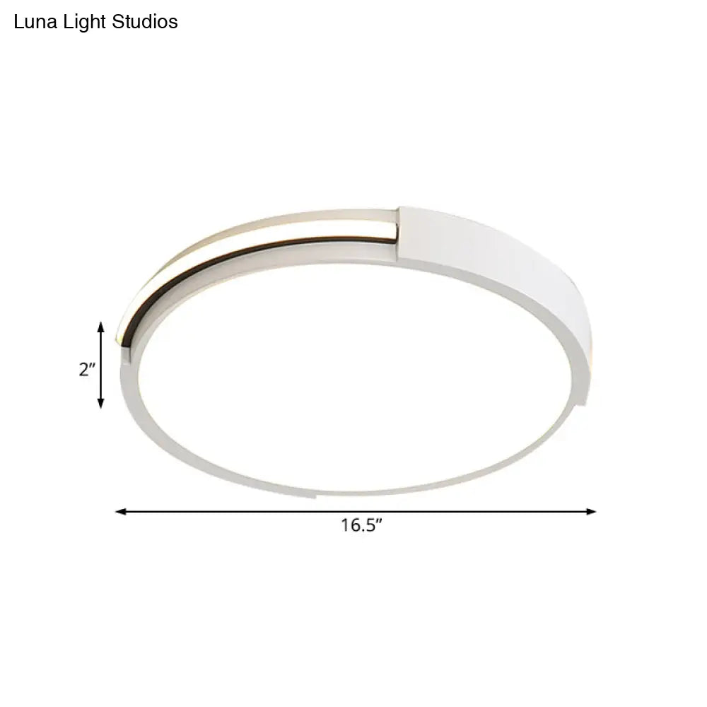 Ultra Thin Led Bedroom Ceiling Light In Warm/White 16/19.5 Diameter - Sleek & Simple