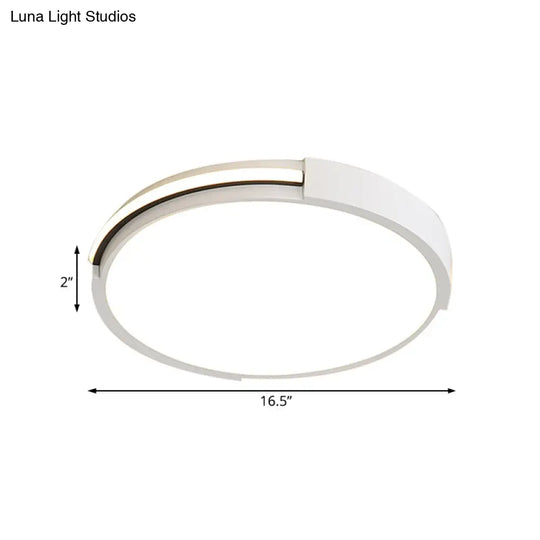 Ultra Thin Led Bedroom Ceiling Light In Warm/White 16/19.5 Diameter - Sleek & Simple