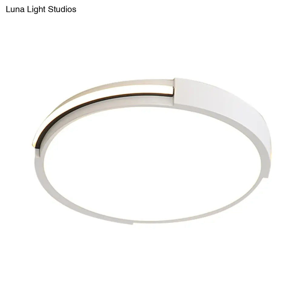 Ultra Thin Led Bedroom Ceiling Light In Warm/White 16/19.5 Diameter - Sleek & Simple