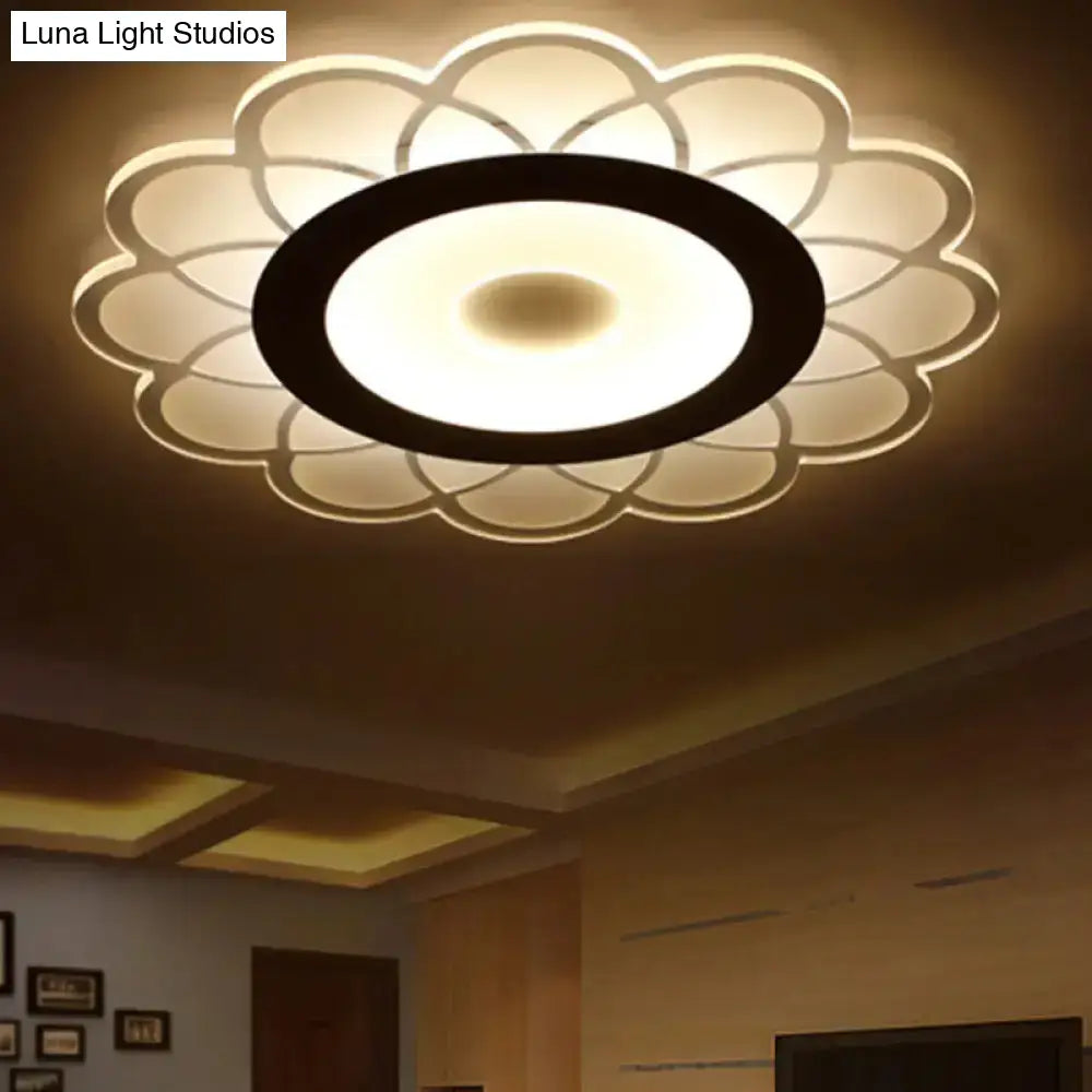 Ultra-Thin Led Flush-Mount Ceiling Light Fixture Minimalist Acrylic Design For Bedroom Available In