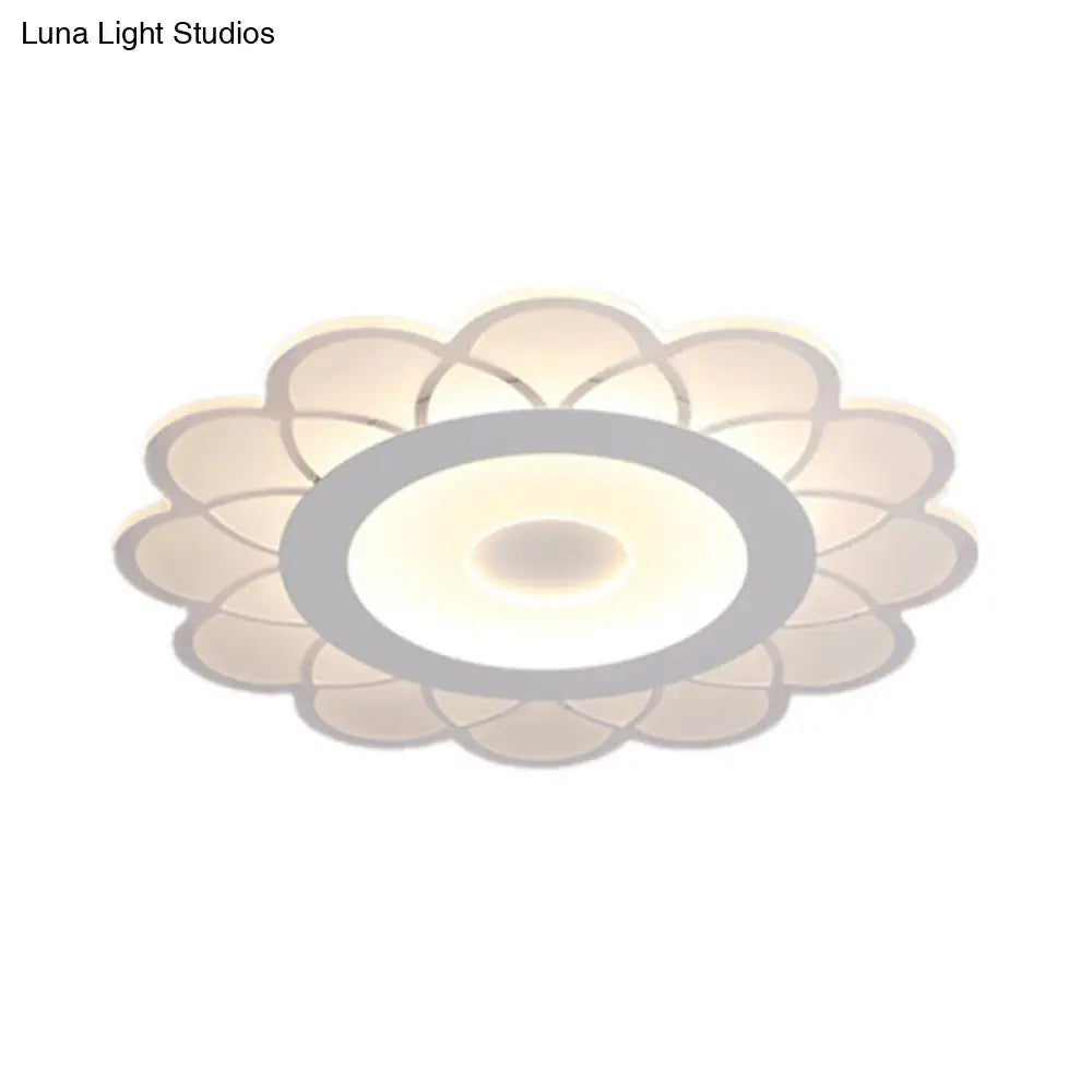 Ultra-Thin Led Flush-Mount Ceiling Light Fixture Minimalist Acrylic Design For Bedroom Available In