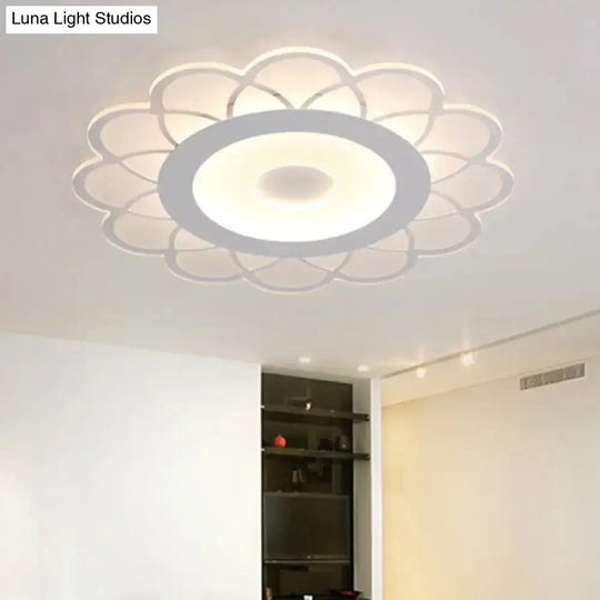 Ultra-Thin Led Flush-Mount Ceiling Light Fixture Minimalist Acrylic Design For Bedroom Available In