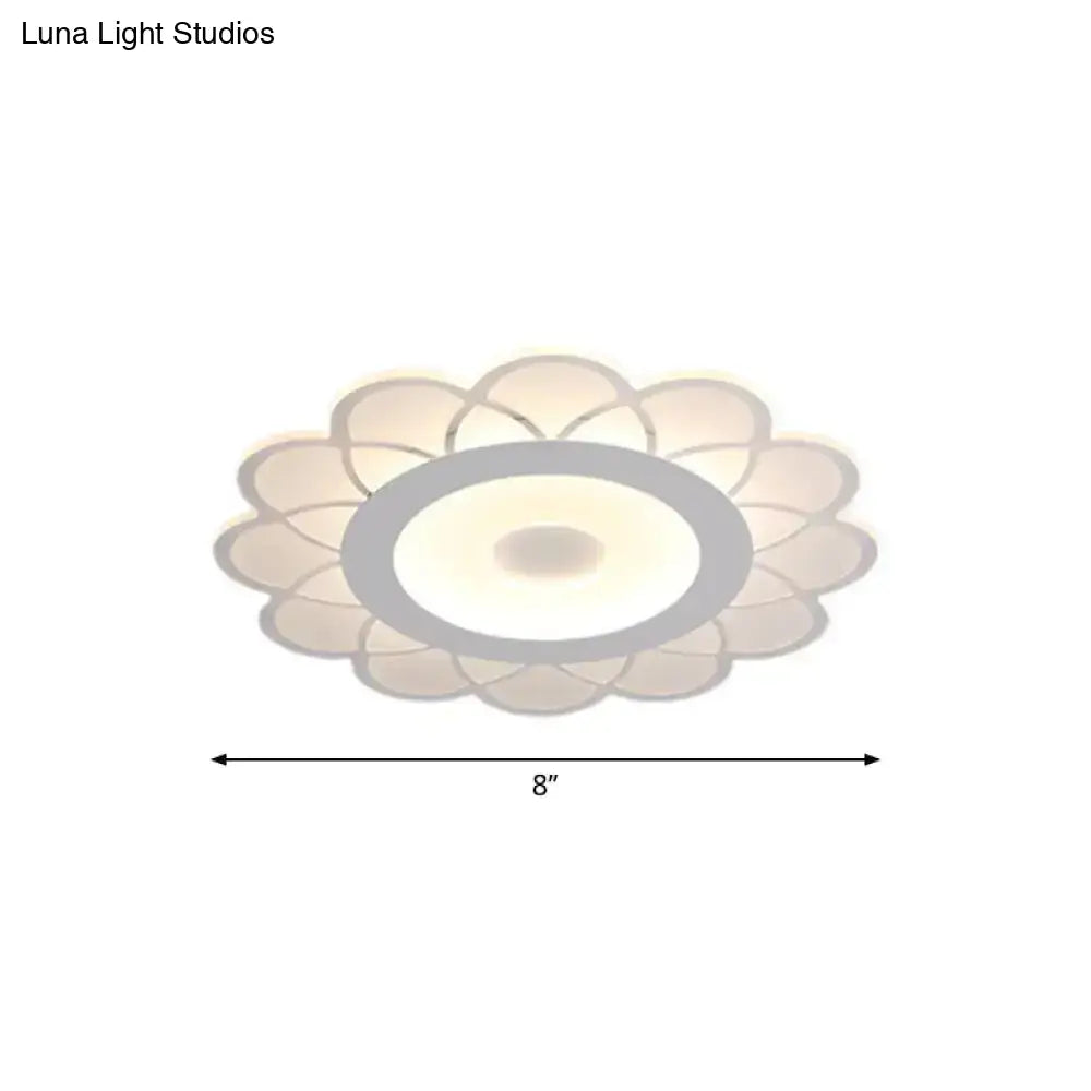 Ultra-Thin Led Flush-Mount Ceiling Light Fixture Minimalist Acrylic Design For Bedroom Available In