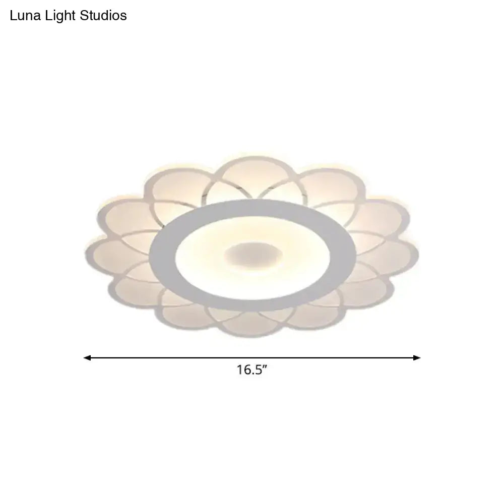 Ultra-Thin Led Flush-Mount Ceiling Light Fixture Minimalist Acrylic Design For Bedroom Available In