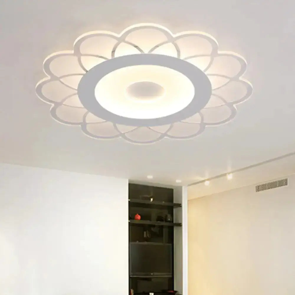 Ultra-Thin Led Flush-Mount Ceiling Light Fixture Minimalist Acrylic Design For Bedroom Available In