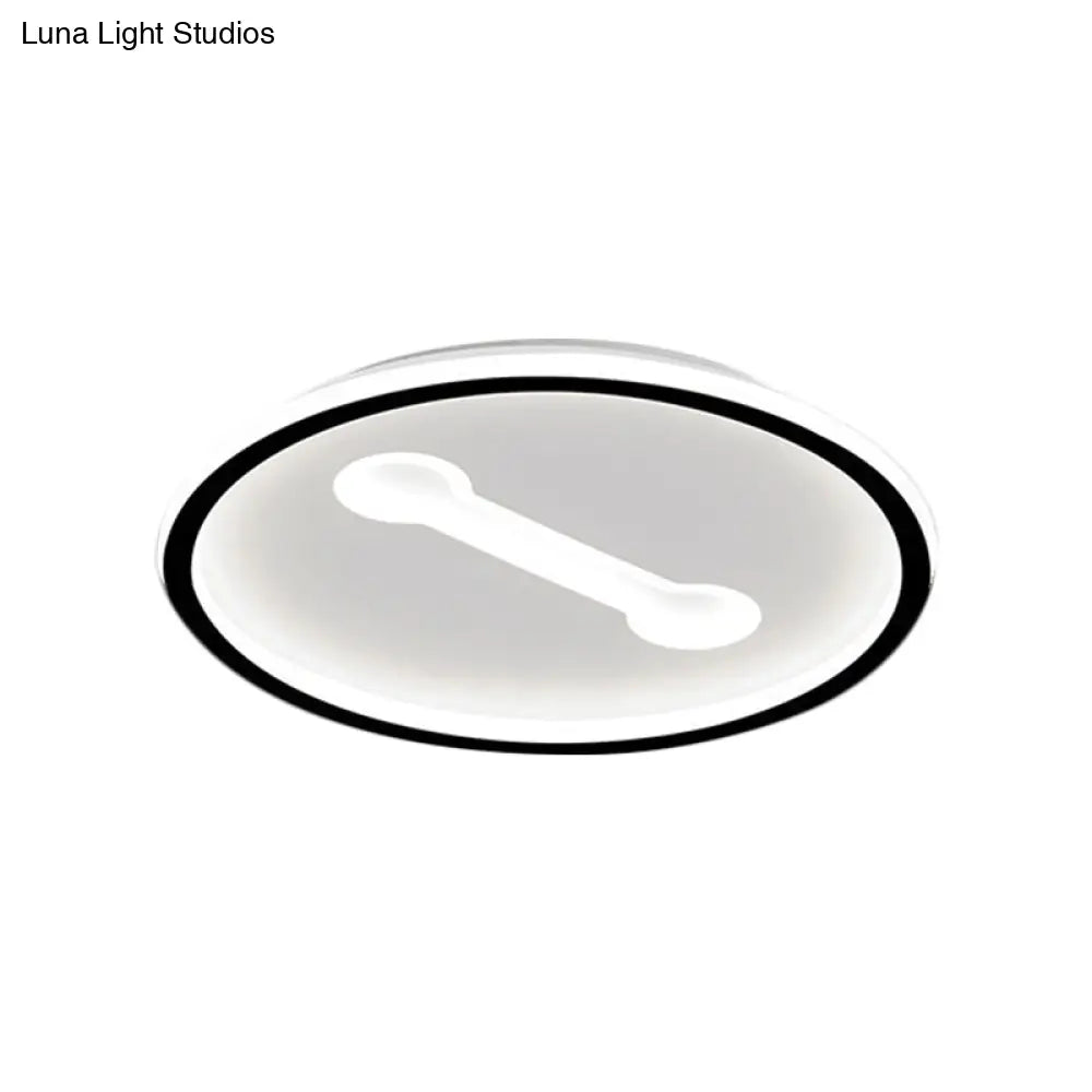 Ultra - Thin Round Metallic Flush Light Nordic Black/Gold Led Mount Fixture Warm/White 16’/19.5’ Dia