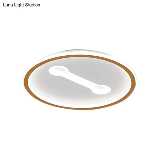 Ultra-Thin Round Metallic Flush Light Nordic Black/Gold Led Mount Fixture Warm/White 16/19.5 Dia