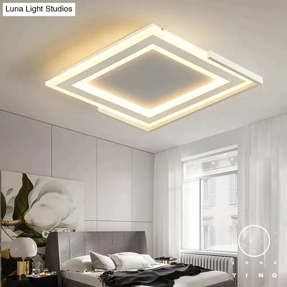 Ultra-Thin Surface Mounted Modern Led Ceiling Lights Square Acrylic Lamp