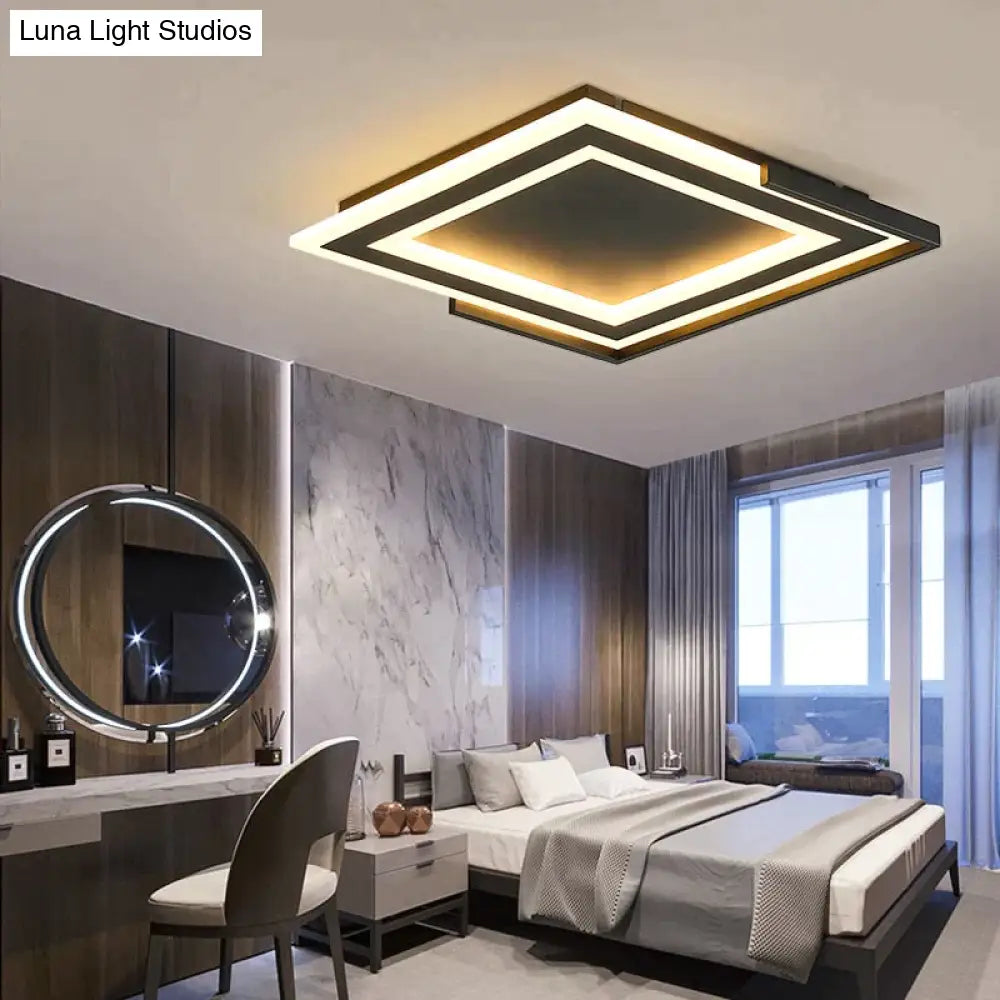 Ultra-Thin Surface Mounted Modern Led Ceiling Lights Square Acrylic Lamp