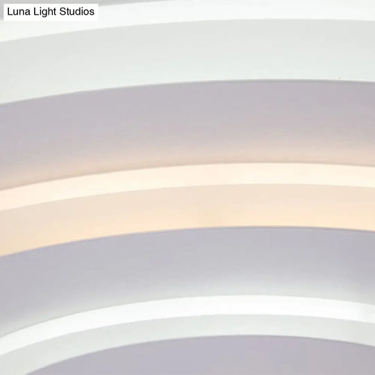 Ultra-Thin White Acrylic Led Ceiling Light - Contemporary Flush Mount Fixture