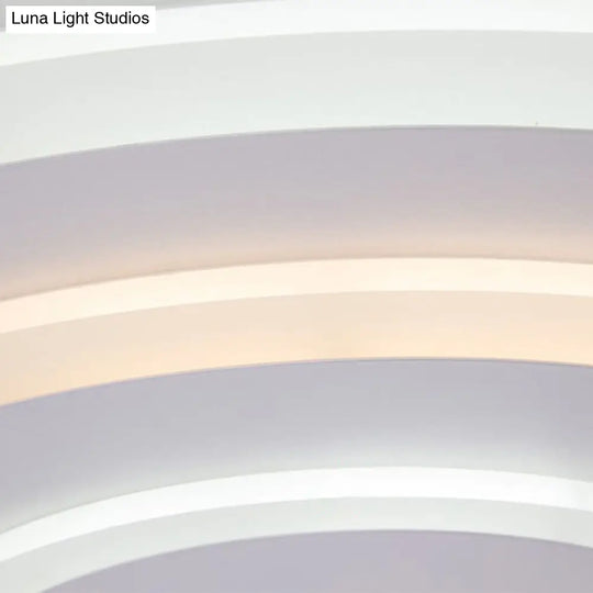 Ultra - Thin White Acrylic Led Ceiling Light - Contemporary Flush Mount Fixture