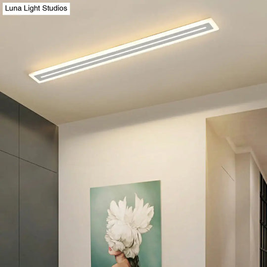 Ultrathin Acrylic Ceiling Light - Led Flush Mount Lighting Modern White Design For Foyer