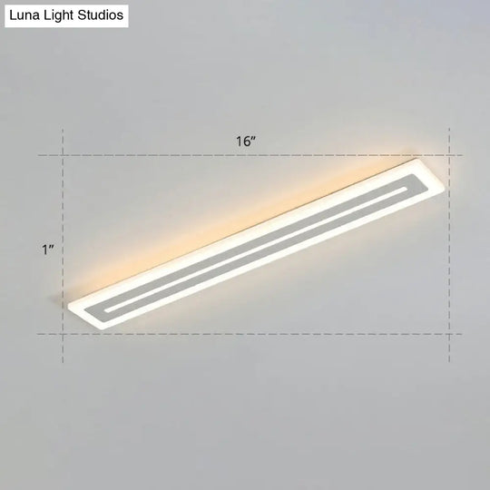 Ultrathin Acrylic Ceiling Light - Led Flush Mount Lighting Modern White Design For Foyer / Warm