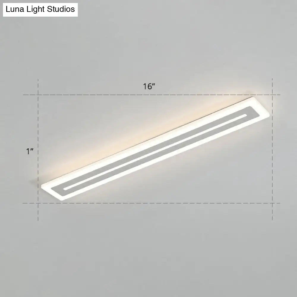 Ultrathin Acrylic Ceiling Light - Led Flush Mount Lighting Modern White Design For Foyer / Remote