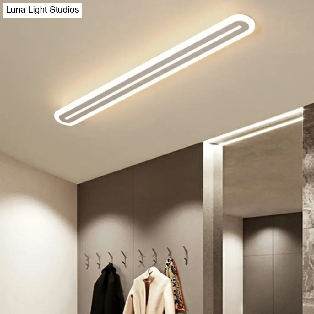 Ultrathin Acrylic Ceiling Light - Led Flush Mount Lighting Modern White Design For Foyer