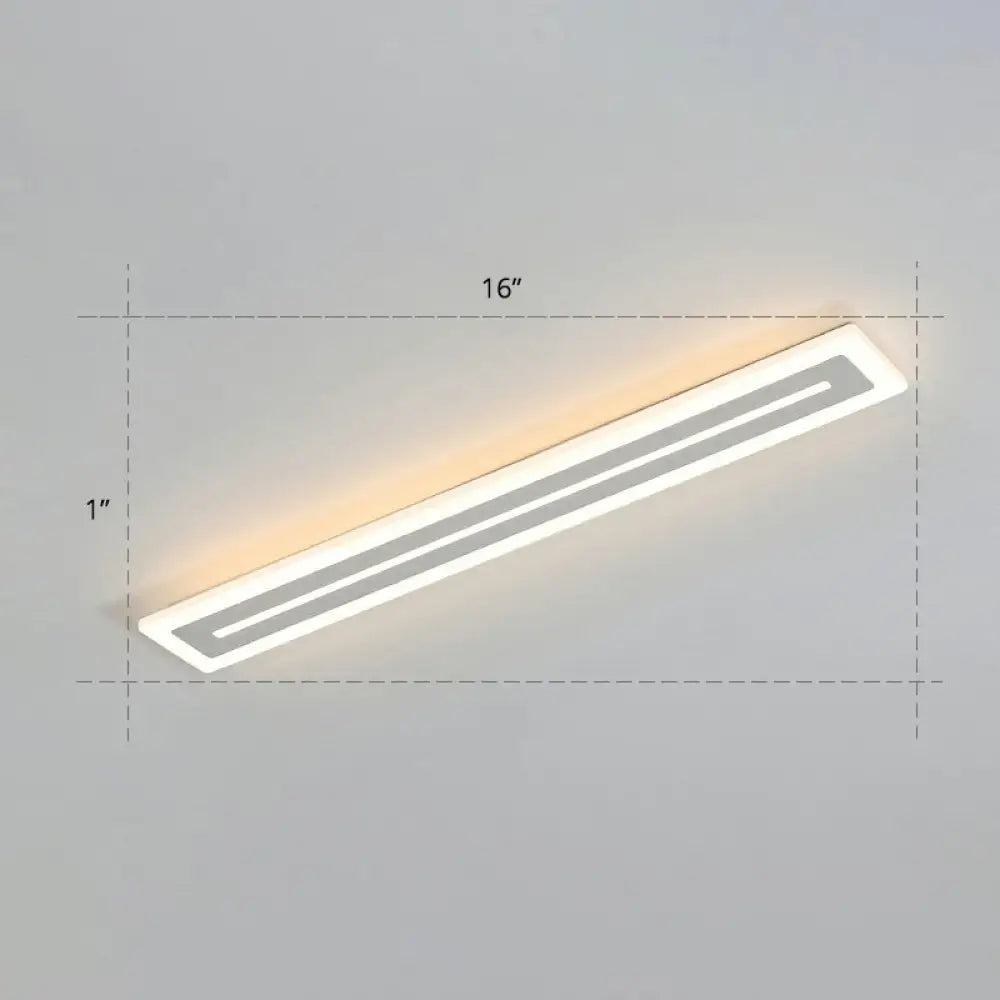 Ultrathin Acrylic Ceiling Light - Led Flush Mount Lighting Modern White Design For Foyer / Warm