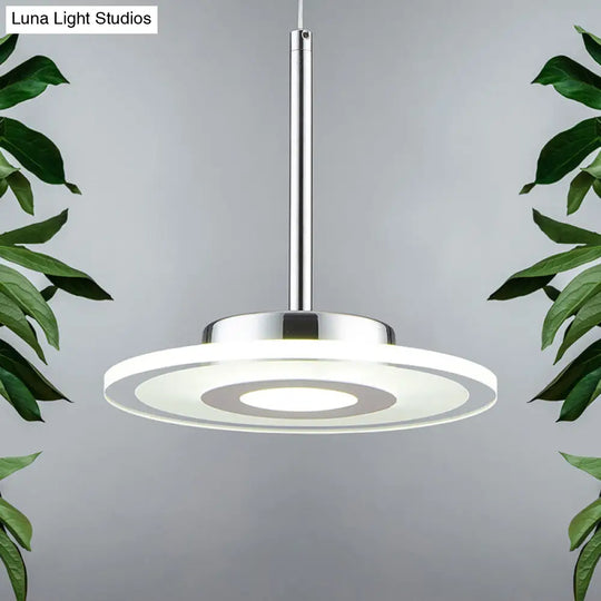 Ultrathin Acrylic Island Pendant Light: Simple Led Fixture In Warm/White/Natural Light White /