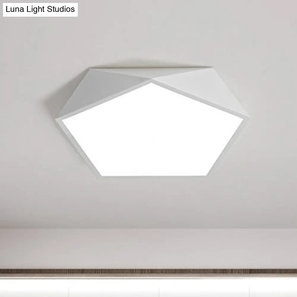 Ultrathin Acrylic Led Flush Ceiling Light Fixture - Ideal For Kids Bedroom White / Small