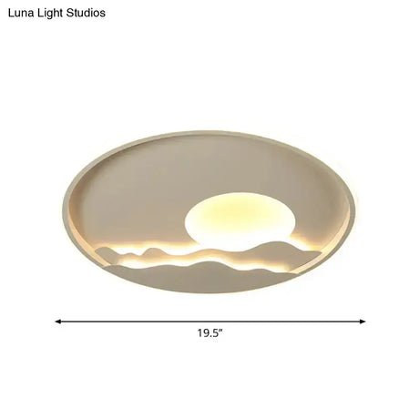 Ultrathin Circle Acrylic Flush Light - Modern Led White Ceiling Lamp | 16’/19.5’/23.5’