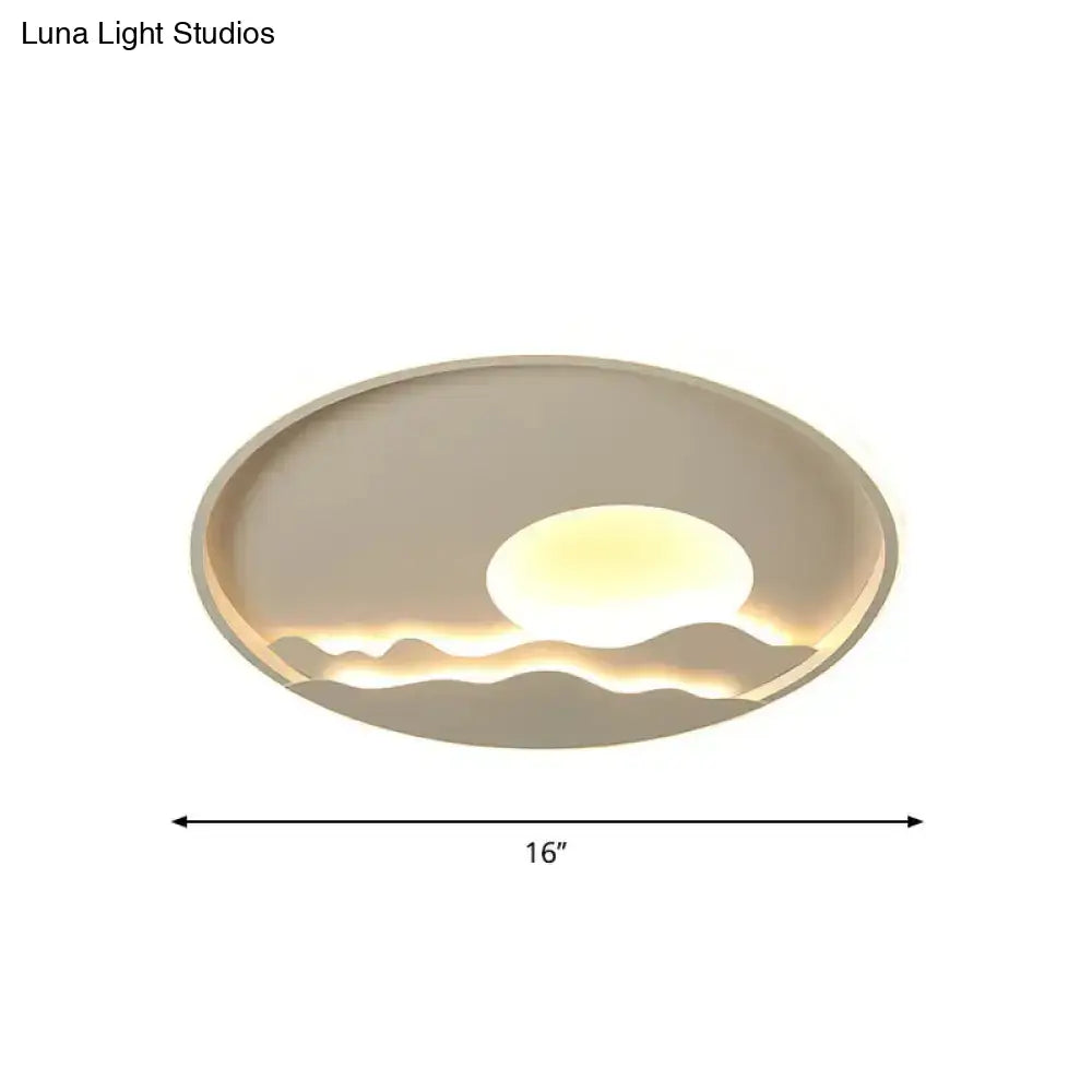 Ultrathin Circle Acrylic Flush Light - Modern Led White Ceiling Lamp | 16’/19.5’/23.5’