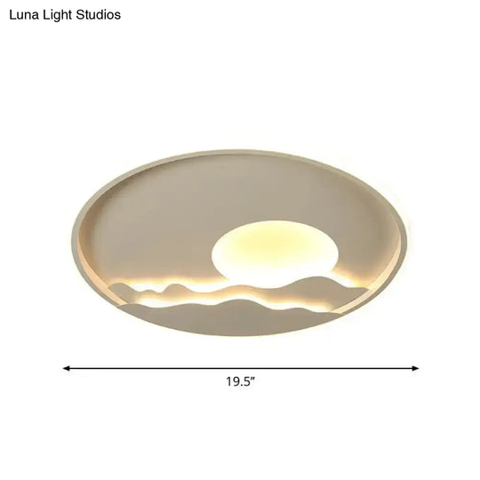 Ultrathin Circle Acrylic Flush Light - Modern Led White Ceiling Lamp | 16’/19.5’/23.5’