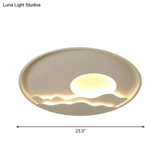 Ultrathin Circle Acrylic Flush Light - Modern Led White Ceiling Lamp | 16’/19.5’/23.5’