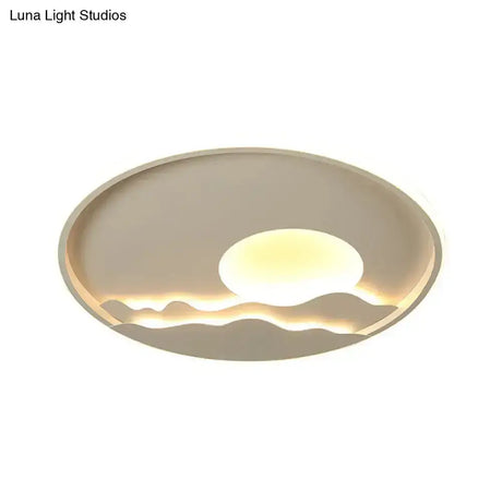 Ultrathin Circle Acrylic Flush Light - Modern Led White Ceiling Lamp | 16’/19.5’/23.5’