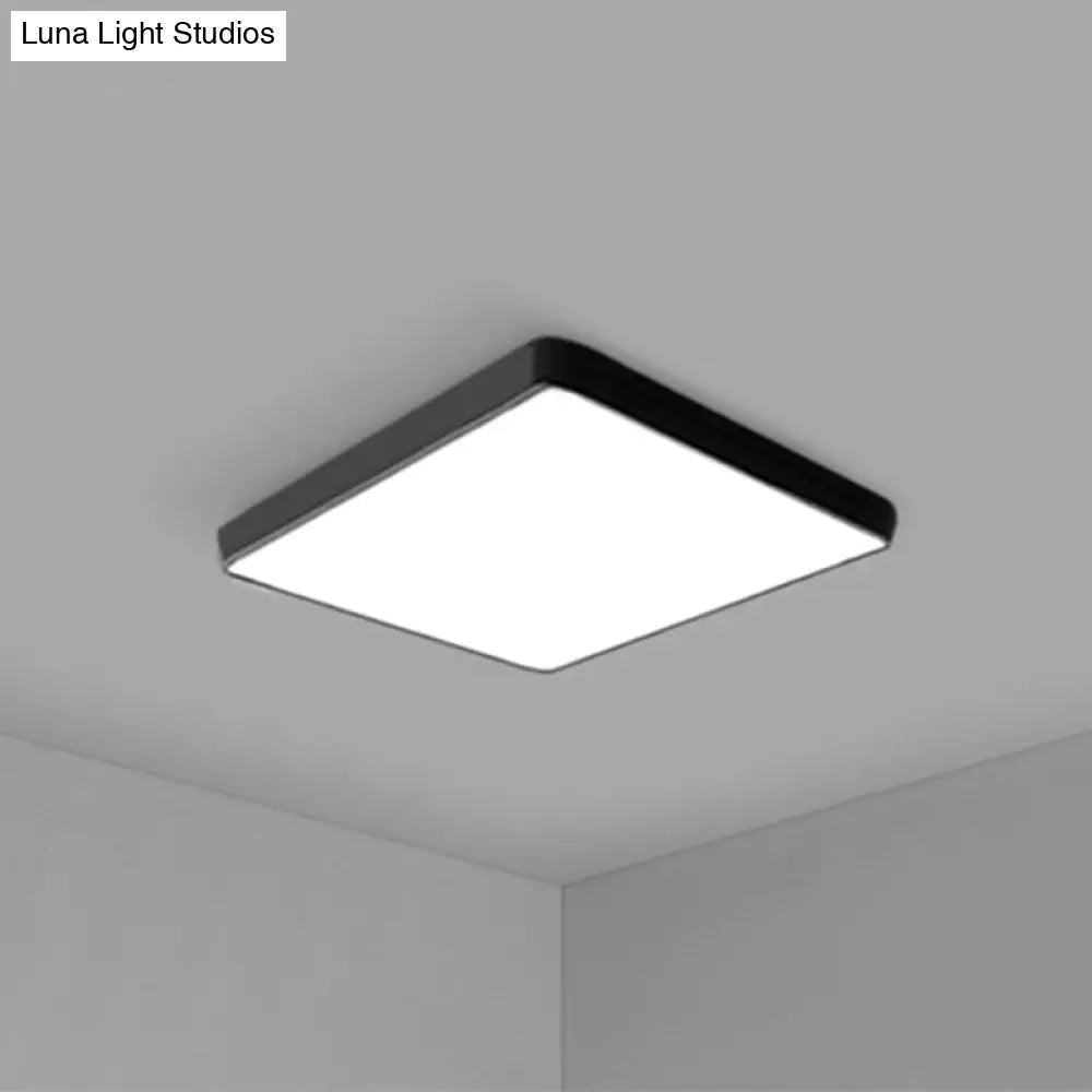 Ultrathin Led Ceiling Light Fixture - Sleek & Modern Conference Room Lighting Black / 16