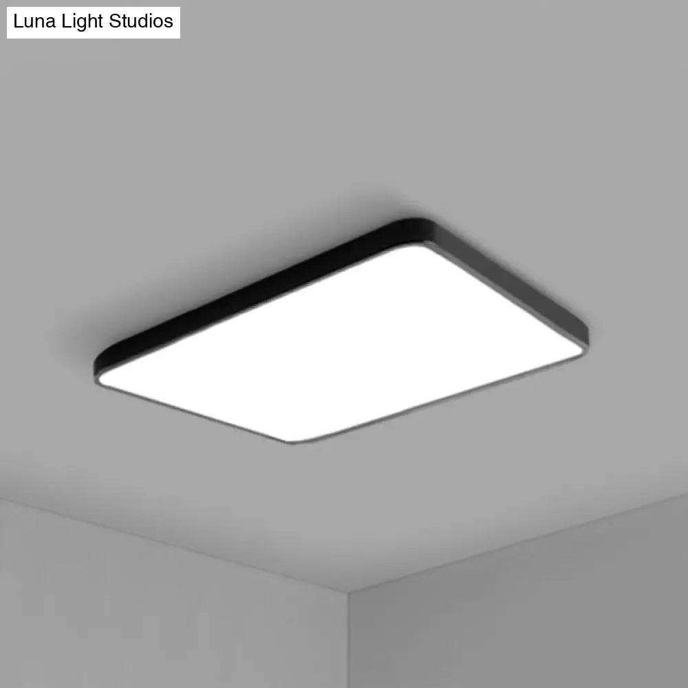 Ultrathin Led Ceiling Light Fixture - Sleek & Modern Conference Room Lighting Black / 35.5