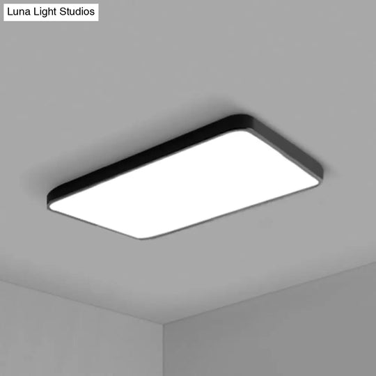 Ultrathin Led Ceiling Light Fixture - Sleek & Modern Conference Room Lighting Black / 23.5