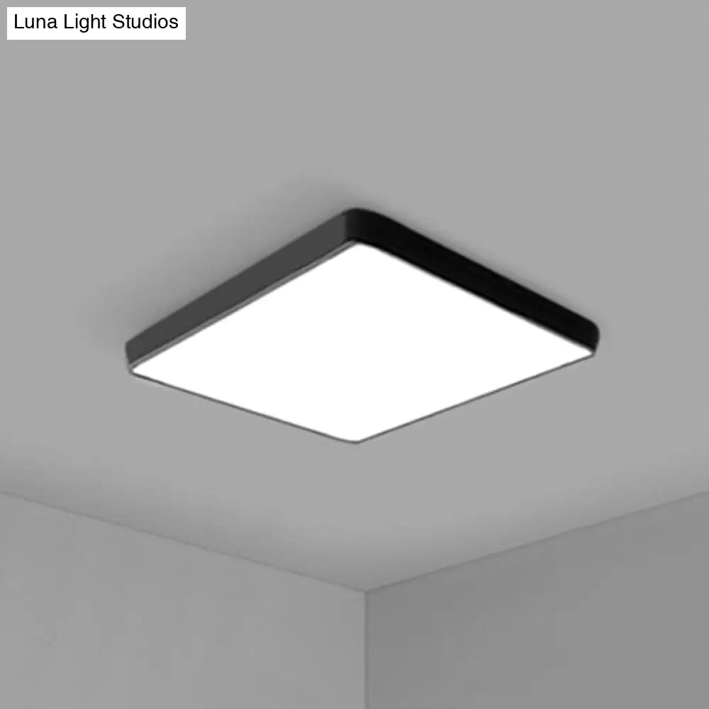 Ultrathin Led Ceiling Light Fixture - Sleek & Modern Conference Room Lighting Black / 19.5