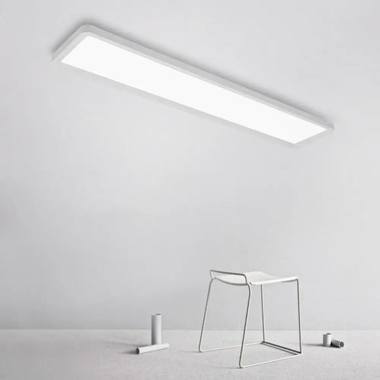 Ultrathin Led Flush Mount Ceiling Lamp - 16’/19.5’/31.5’ Warm/White Light Options White / 16’