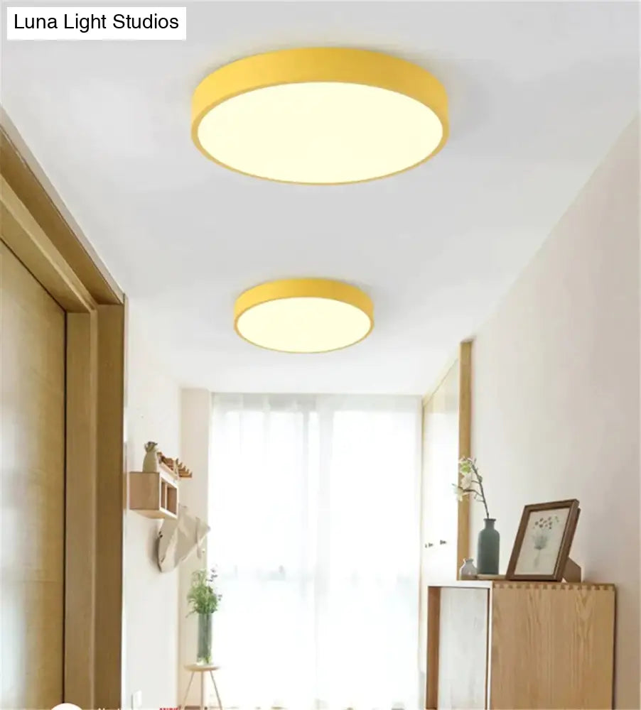 Ultrathin Led Modern Ceiling Light Circular Iron Acrylic Indoor Lamp Kitchen Bed Room Porch