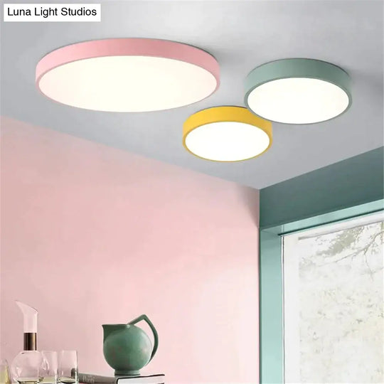 Ultrathin Led Modern Ceiling Light Circular Iron Acrylic Indoor Lamp Kitchen Bed Room Porch